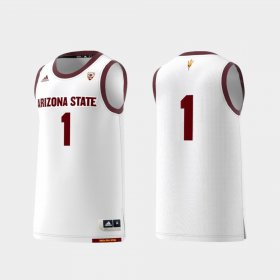 #1 Basketball Swingman Sun Devils College Replica Mens White Jersey 837527-436