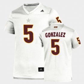 #5 Zane Gonzalez Replica Arizona State Football Mens White Jerseys 200421-718