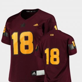 #18 College Football Arizona State Sun Devils Replica Women Maroon Jerseys 673519-983